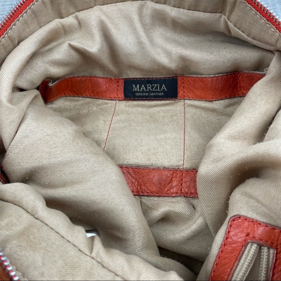 VINTAGE MARZIA Made in Italy GENUINE LEATHER HOBO Bag Purse - Picture 10 of 15